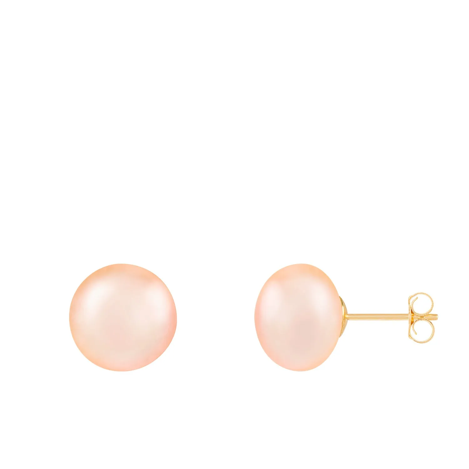 14k Yellow Gold 10-11mm Freshwater Pearl Stud Earrings.