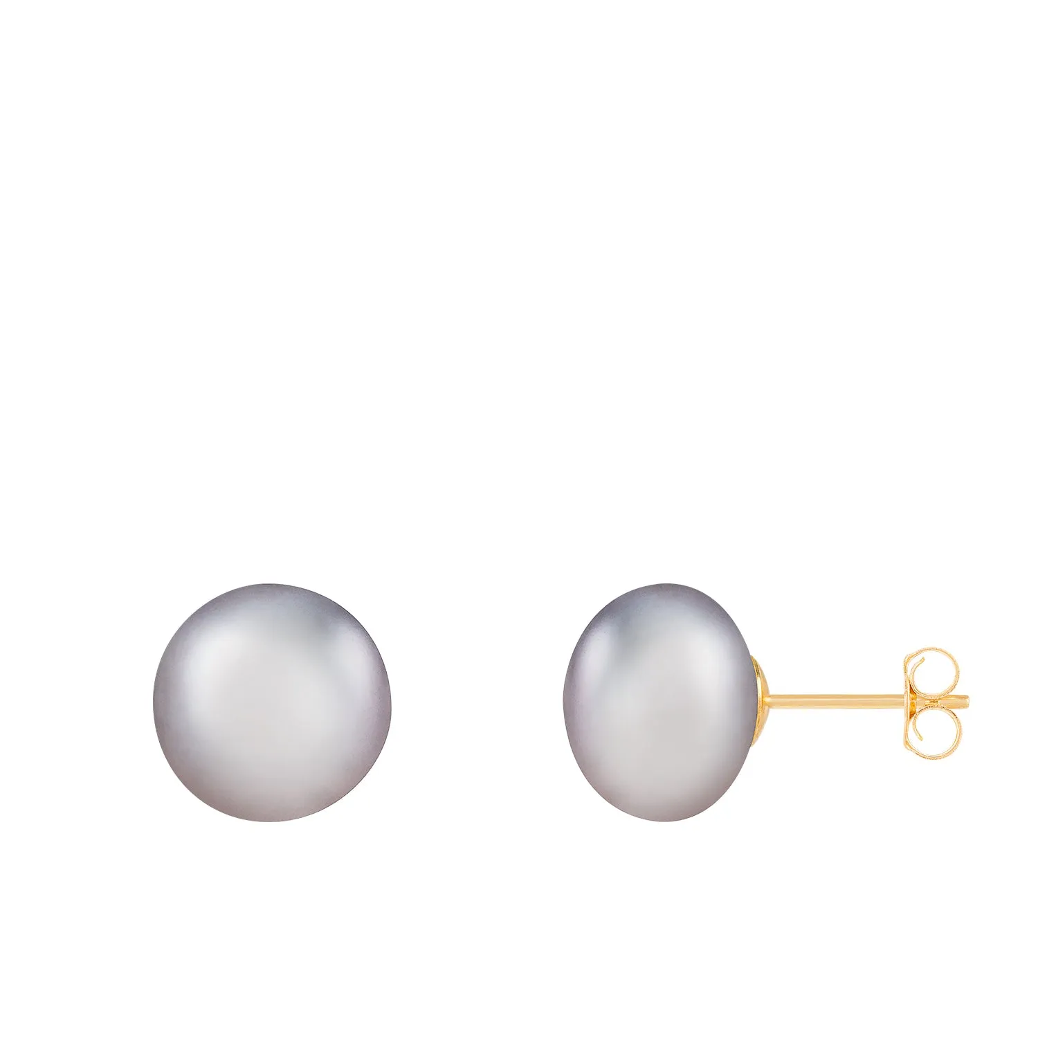 14k Yellow Gold 10-11mm Freshwater Pearl Stud Earrings.