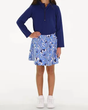 Active Saylor Skort In Blue Blossoms