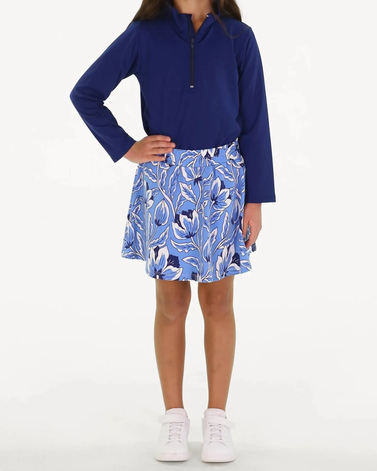 Active Saylor Skort In Blue Blossoms