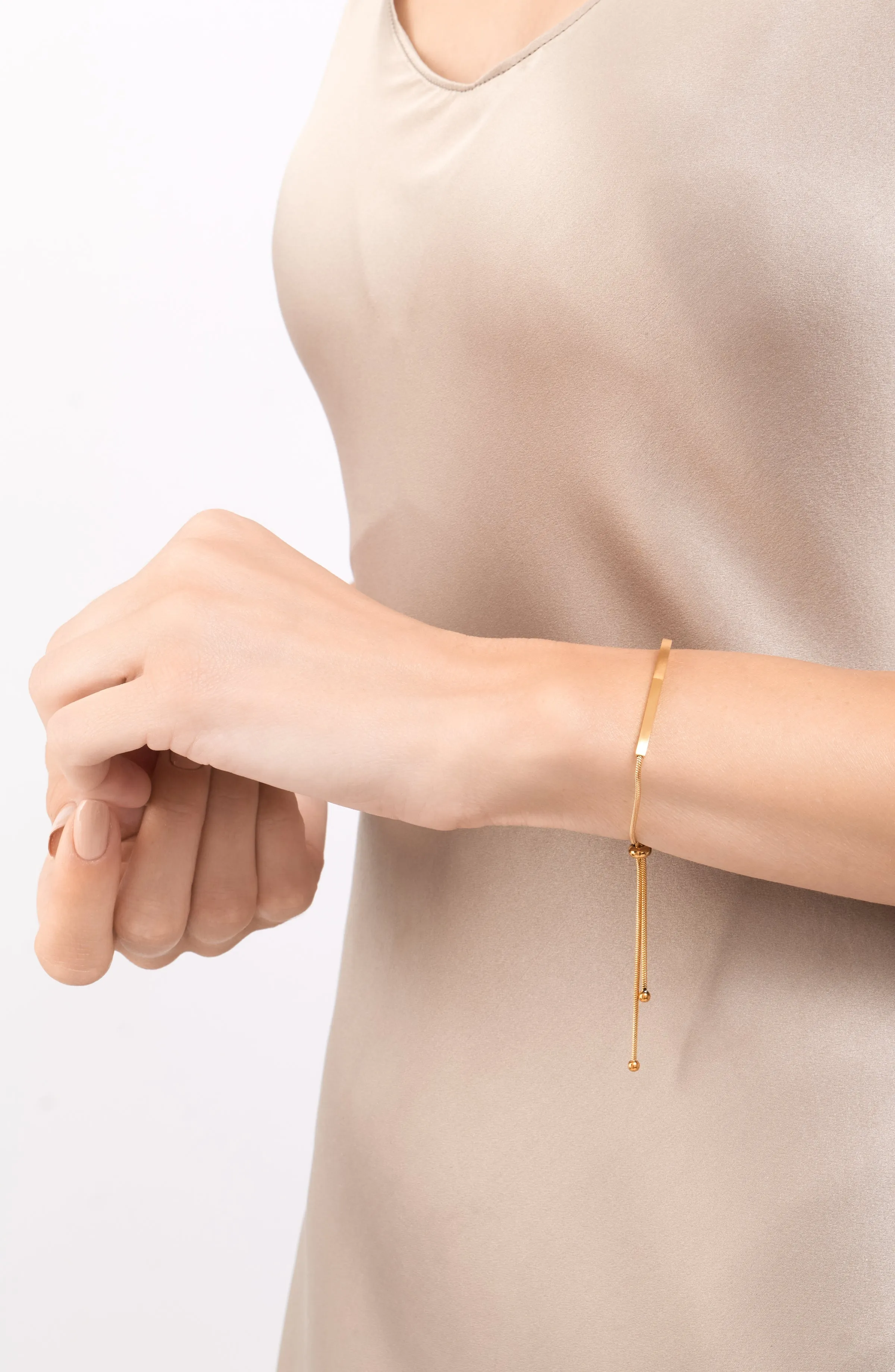 Adornia Bar Bolo Bracelet gold
