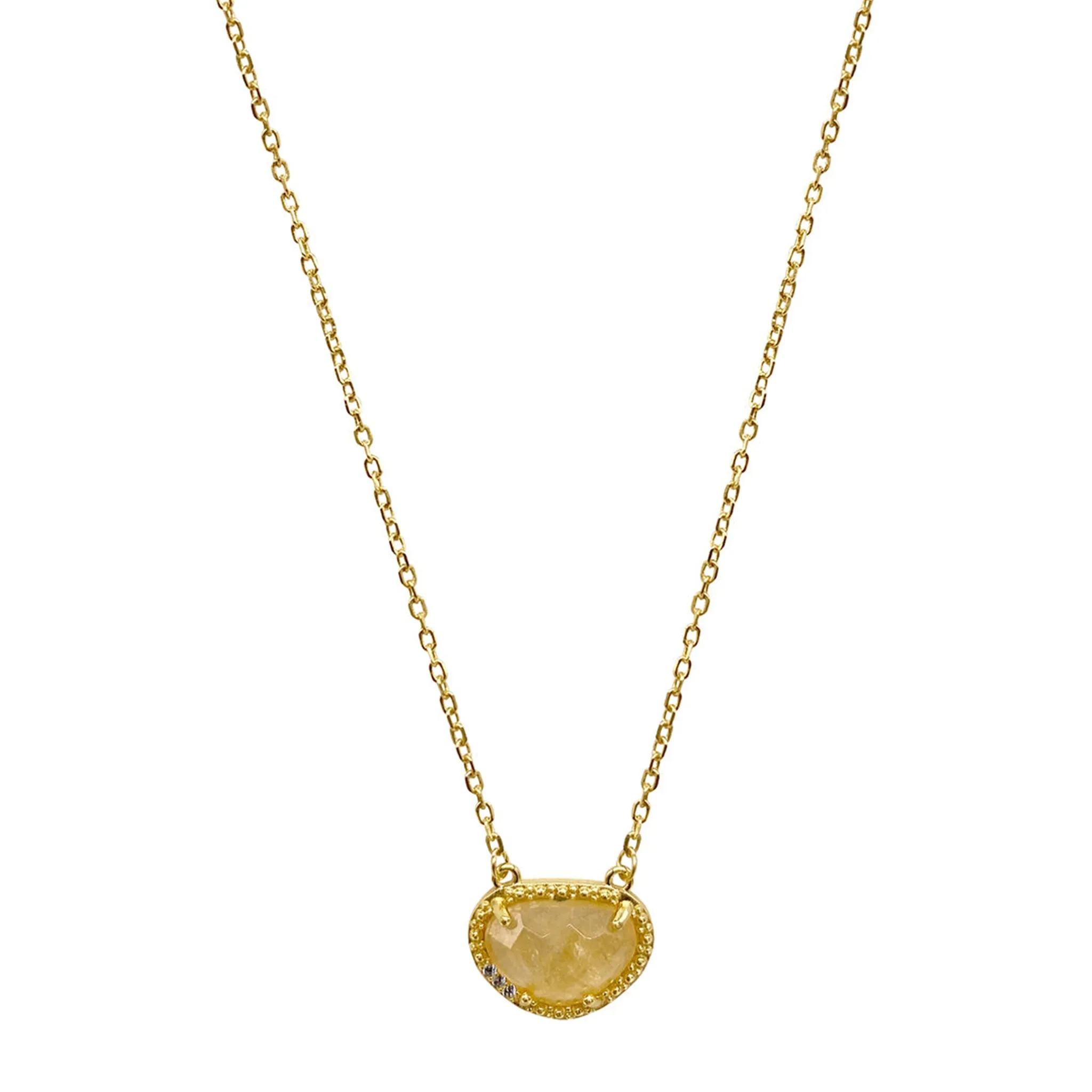 Adornia Birthstone Necklace 14k Yellow Gold Vermeil
