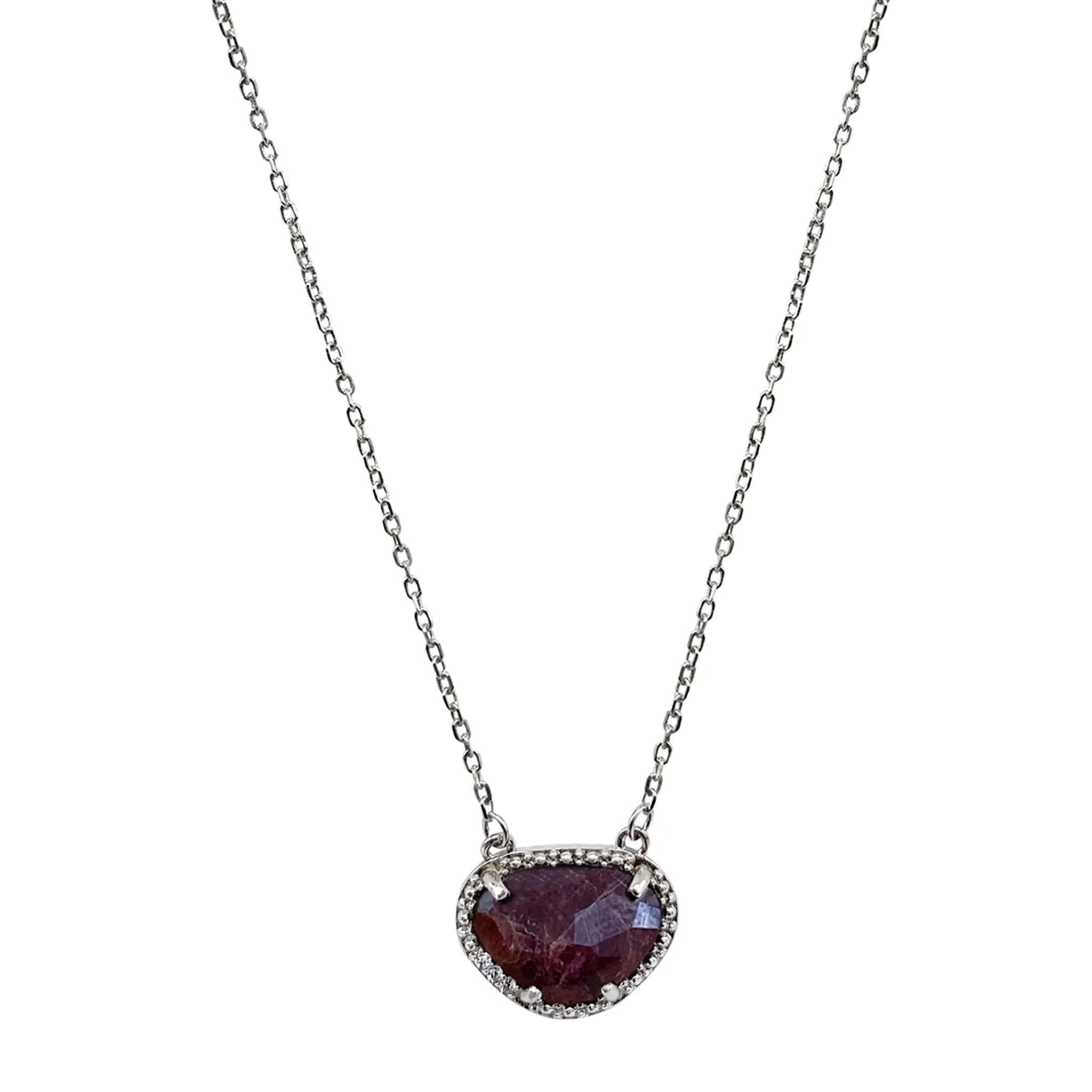 Adornia Birthstone Necklace .925 Sterling Silver