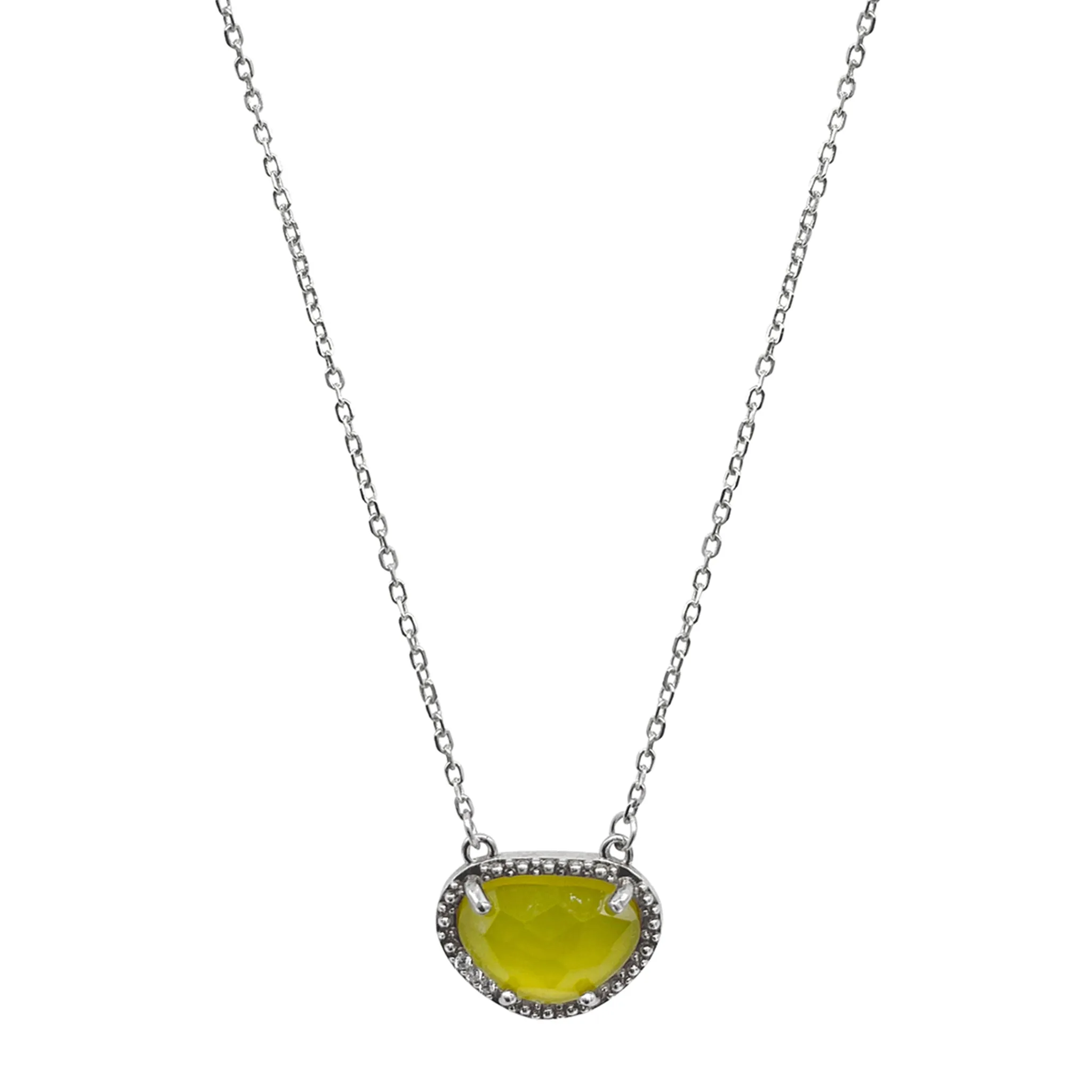 Adornia Birthstone Necklace .925 Sterling Silver
