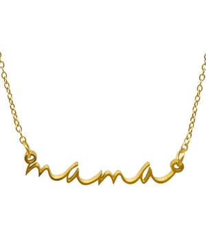 Adornia Cursive Mama Necklace gold