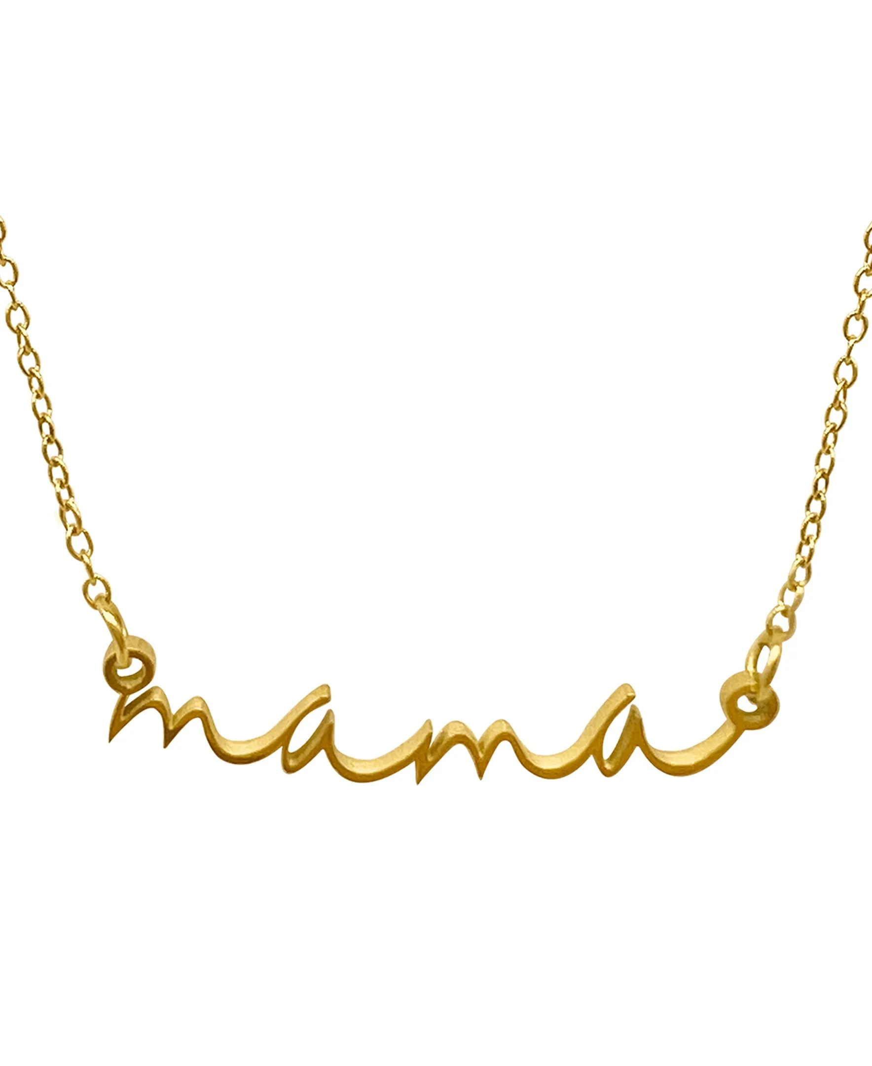 Adornia Cursive Mama Necklace gold