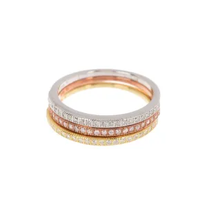 Adornia Half Eternity Band Stacking Ring Set