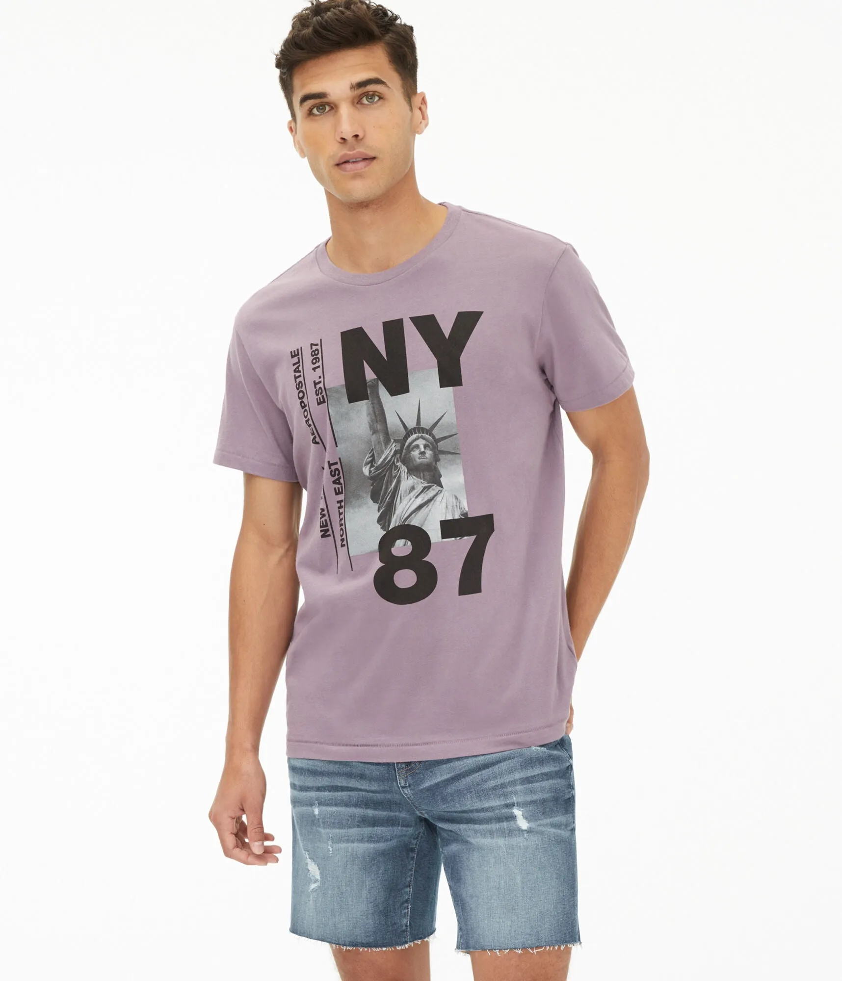Aeropostale Men's Statue Of Liberty Graphic Tee