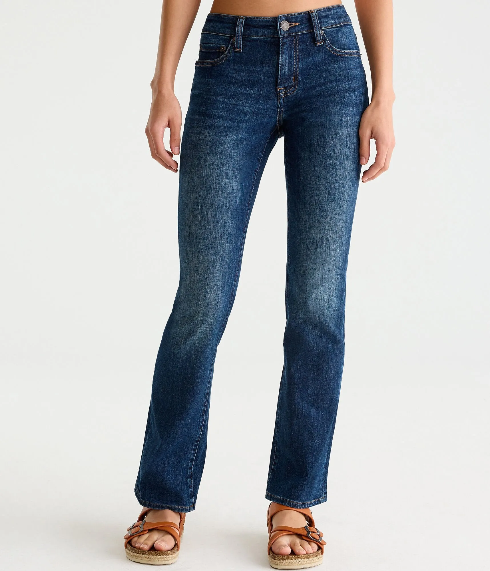 Aeropostale Women's Premium Seriously Stretchy Mid-Rise Bootcut Jean