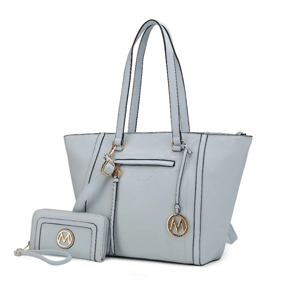 Alexandra Vegan Leather Women’s Tote Bag with Wallet – 2 pieces
