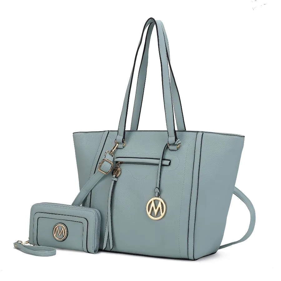 Alexandra Vegan Leather Women’s Tote Bag with Wallet – 2 pieces