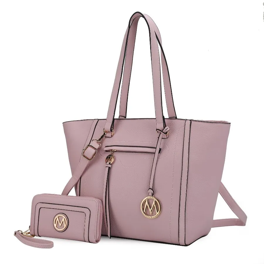 Alexandra Vegan Leather Women’s Tote Bag with Wallet – 2 pieces
