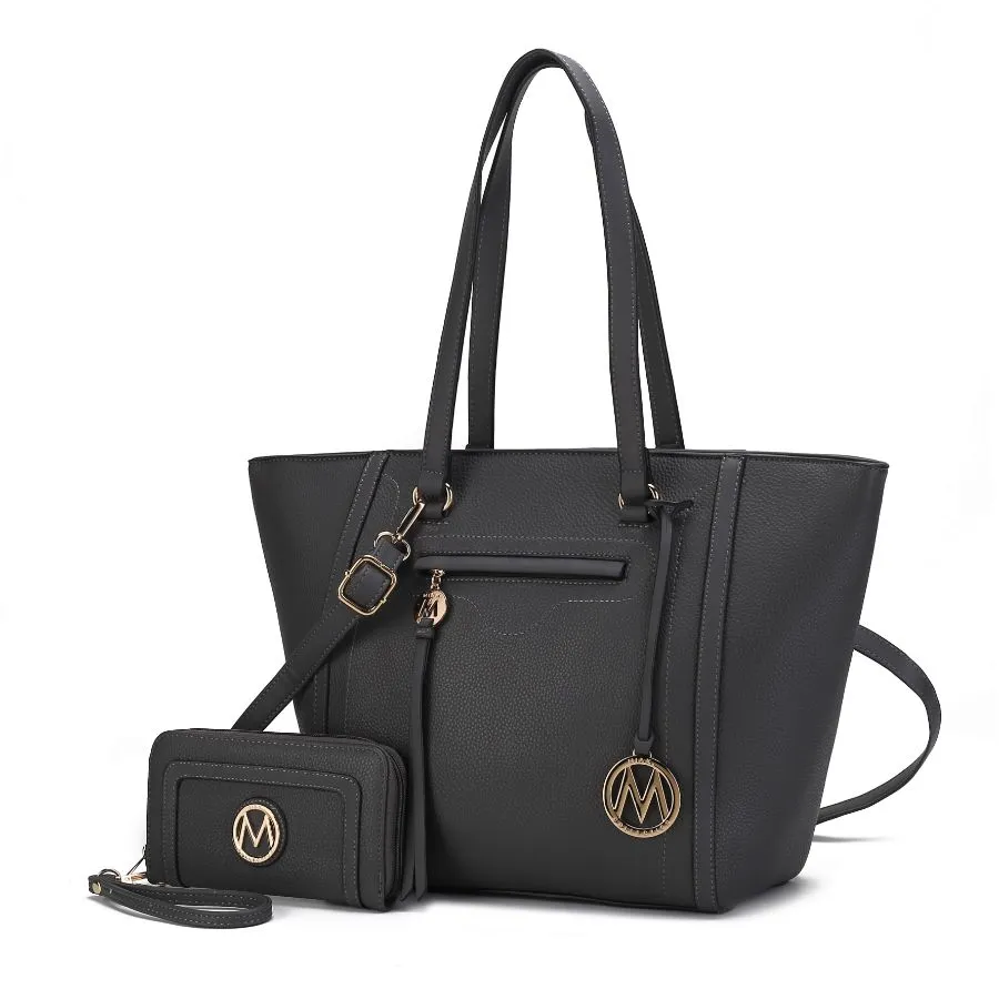 Alexandra Vegan Leather Women’s Tote Bag with Wallet – 2 pieces