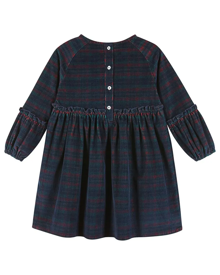Andy & Evan Plaid Stretch Cord Ruffle Dress