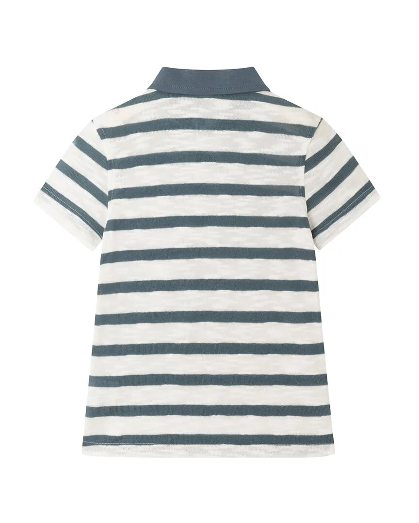 Andy & Evan Striped Textured Polo Shirt