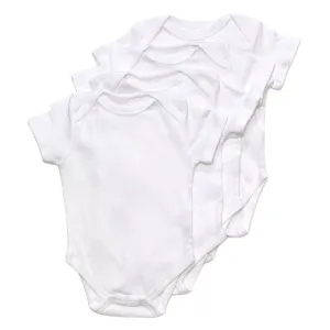 Baby Four Pack Short Sleeve White Bodysuits