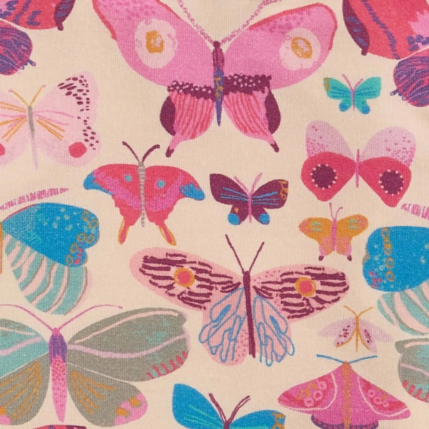 Baby Girl Newborn-9 Months Butterfly-Printed Footie In Pink