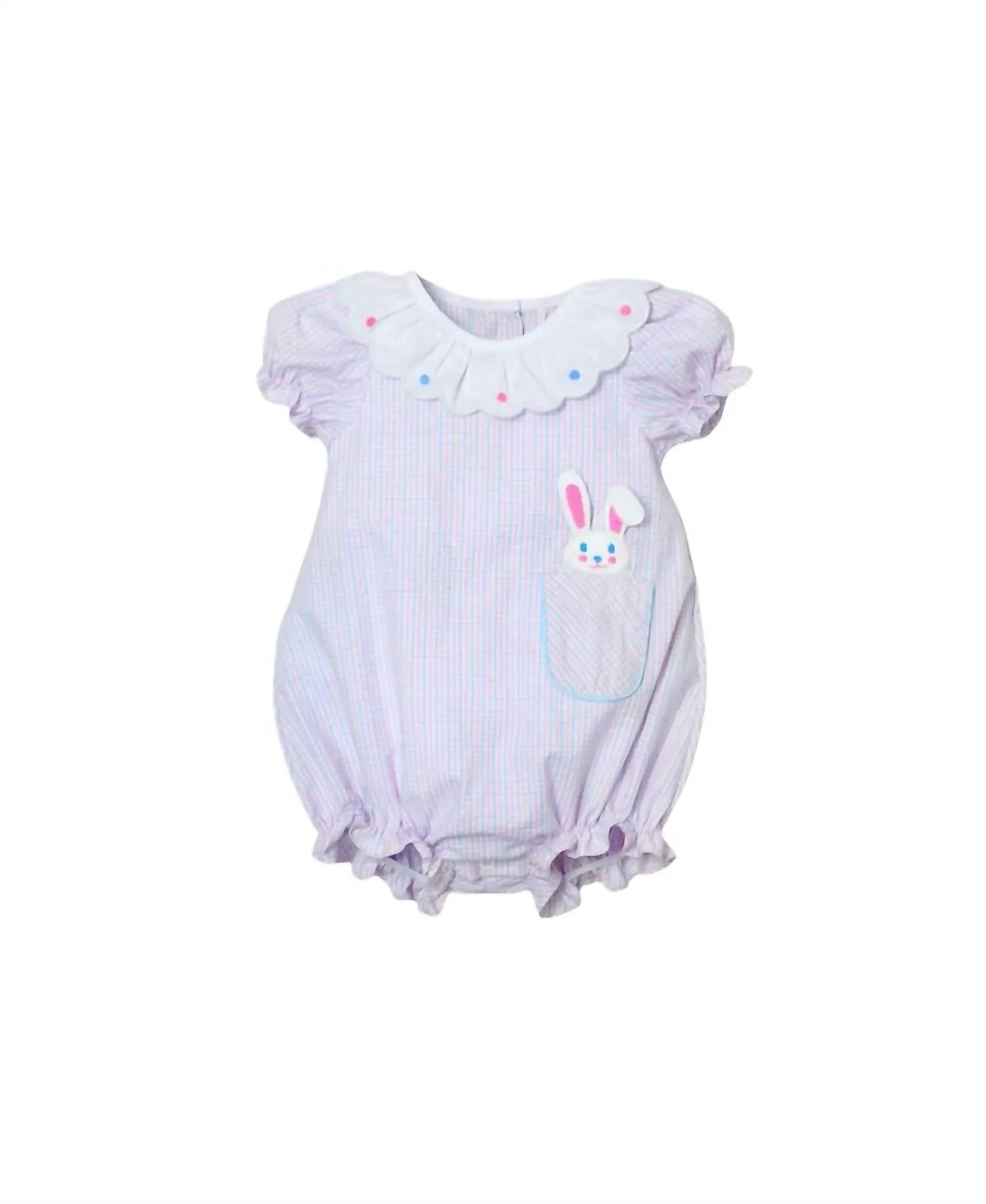 Baby Girl Playful Bunny Romper In Purple