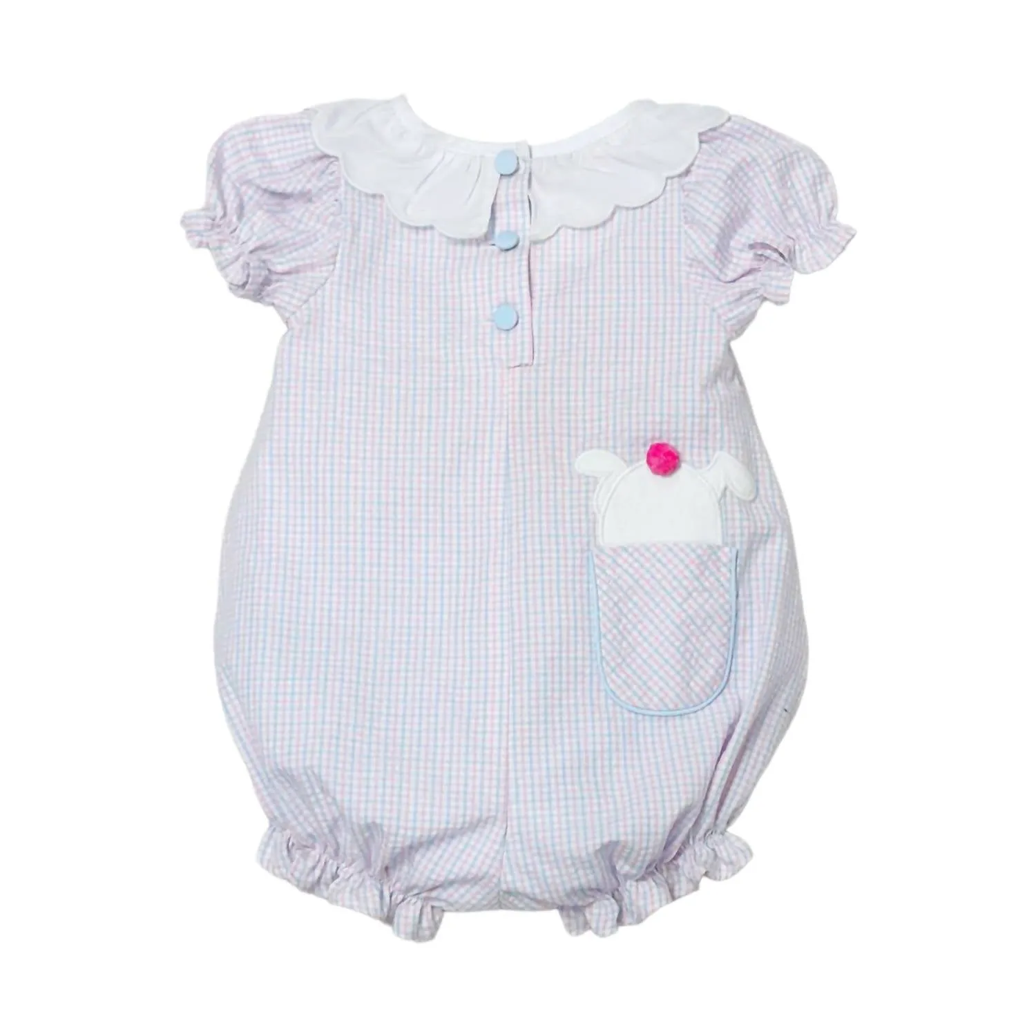 Baby Girl Playful Bunny Romper In Purple