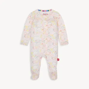 Baby Girls Newborn Magnetic Modal Footie In So-Fish-Ticated