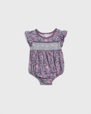 Baby's Festival Onesie In Thistle Floral