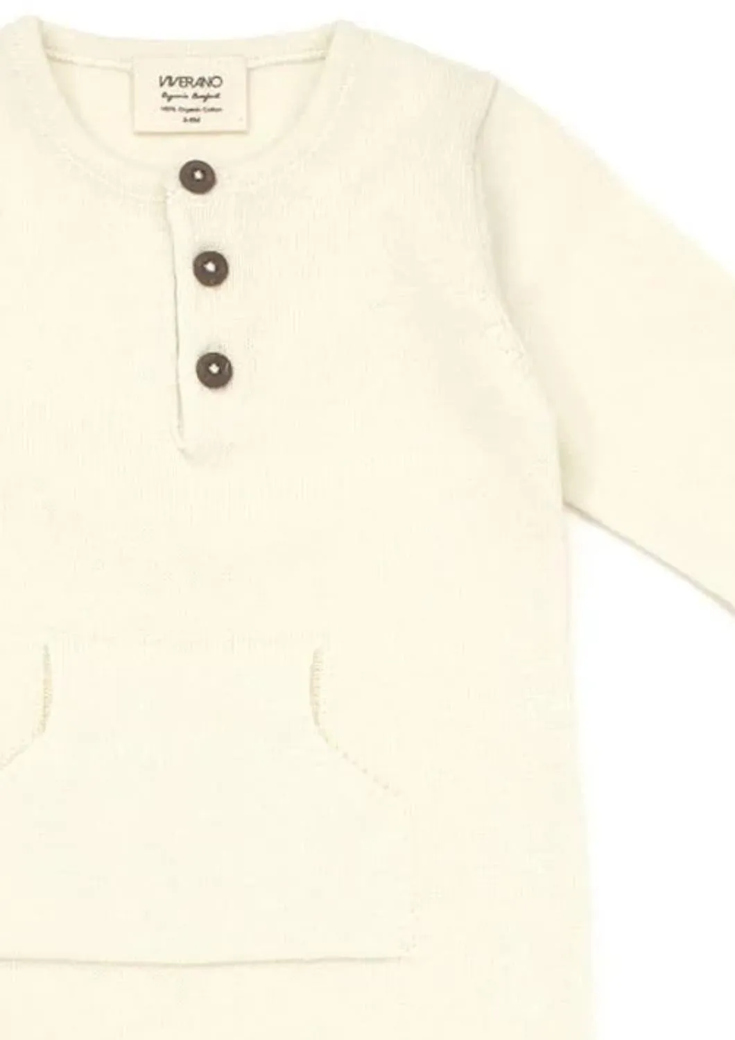 Baby's Milan Pastel Kangaroo Pocket Jumpsuit In Cream
