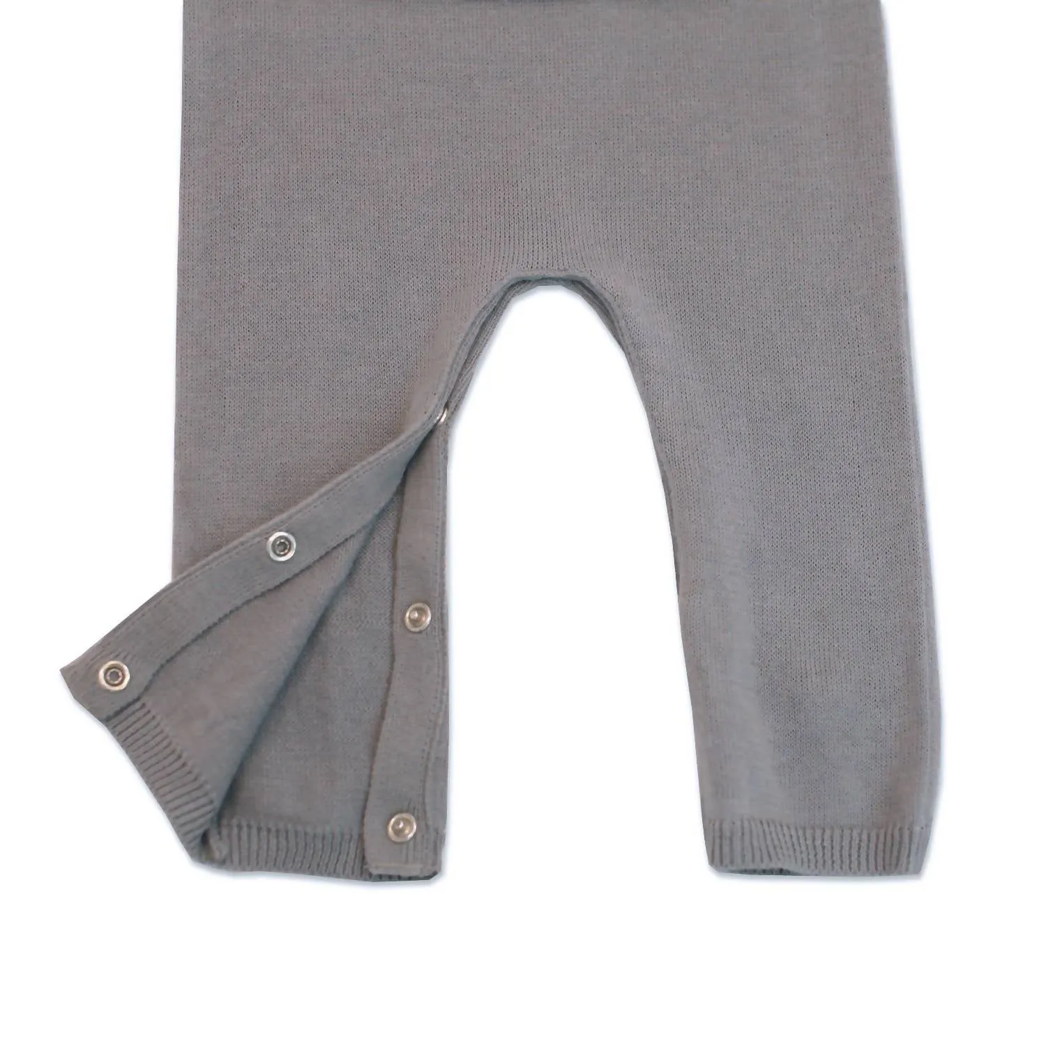Baby's Milan Pastel Kangaroo Pocket Jumpsuit In Grey