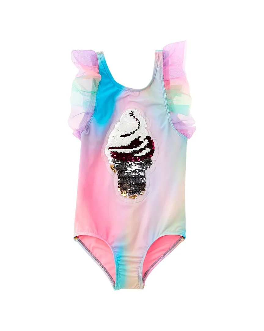 Beach Lingo Tulle Trim One-Piece