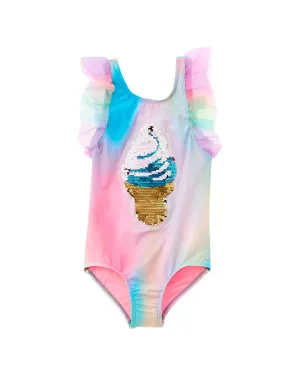 Beach Lingo Tulle Trim One-Piece