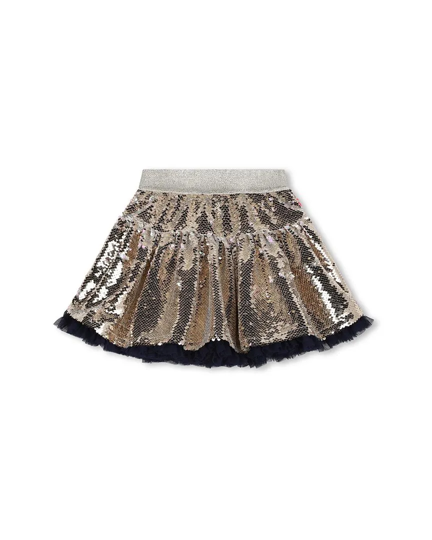 Billieblush Sequin Metallic Skirt