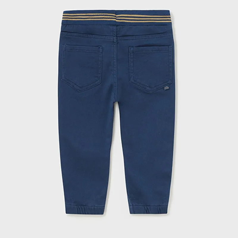 Blue Drawstring Jogger Pants