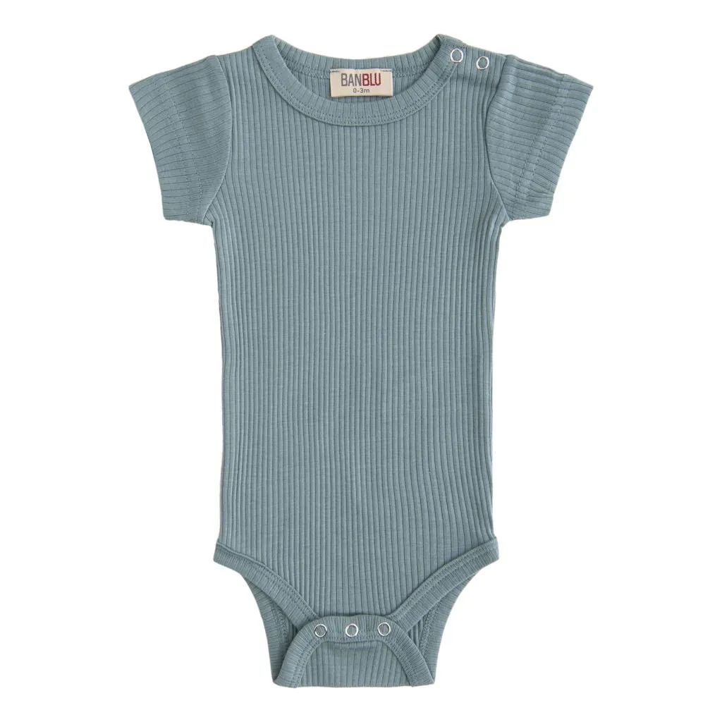 Blue Teal SS Modal Bodysuit