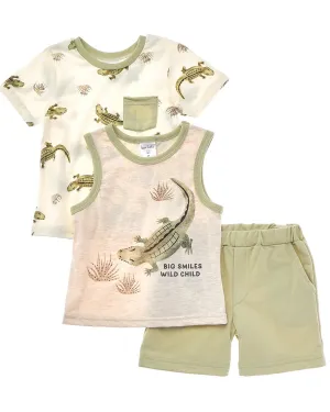 bon bébé 3pc T-Shirt, Tank & Short Set