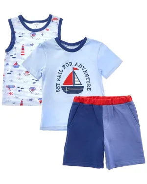 bon bébé 3pc T-Shirt, Tank & Short Set