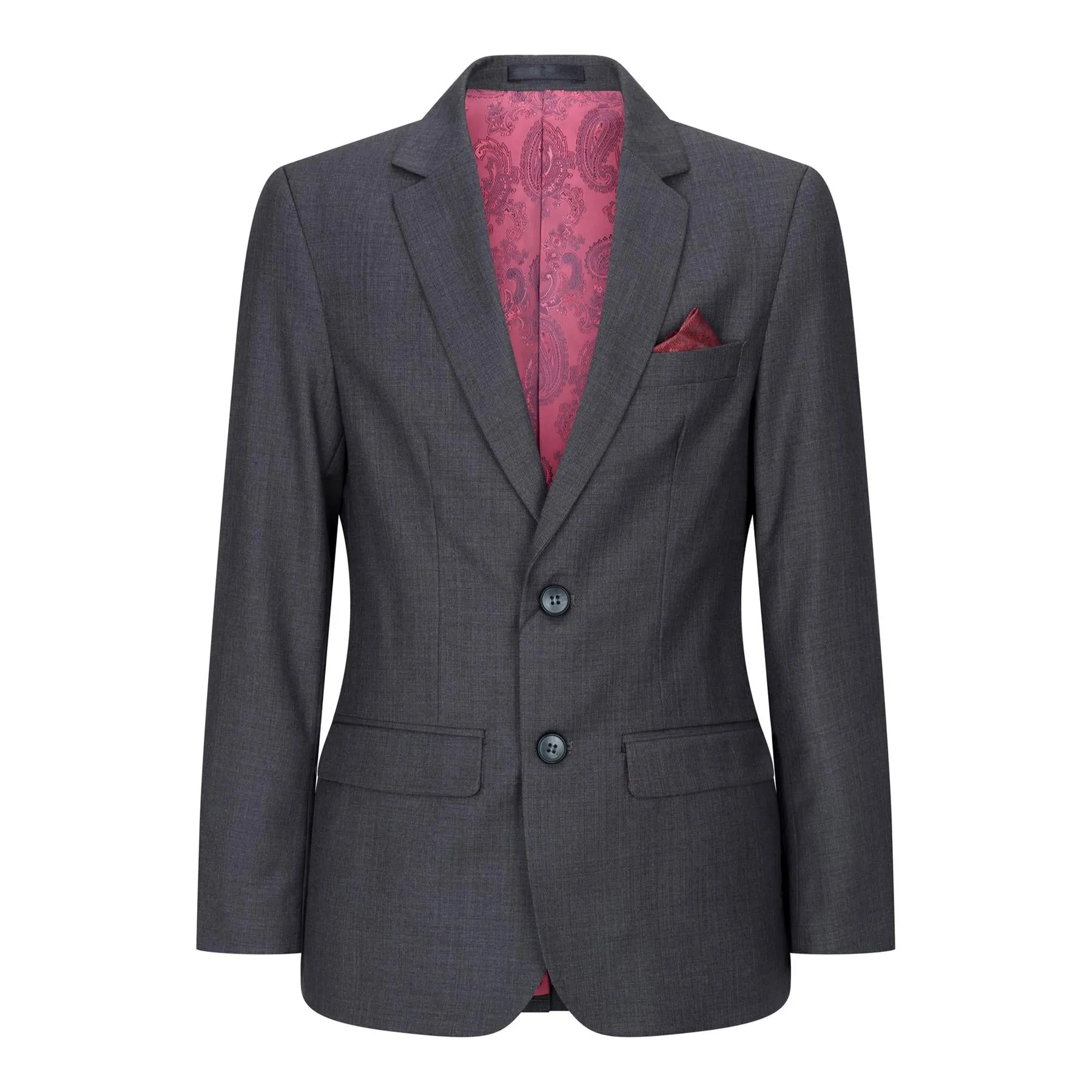 Boys 3 Piece Charcoal Grey Classic Retro Suit