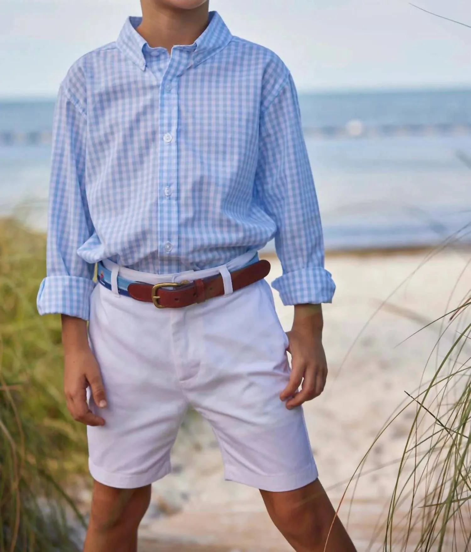Boys Classic Short In White Twill