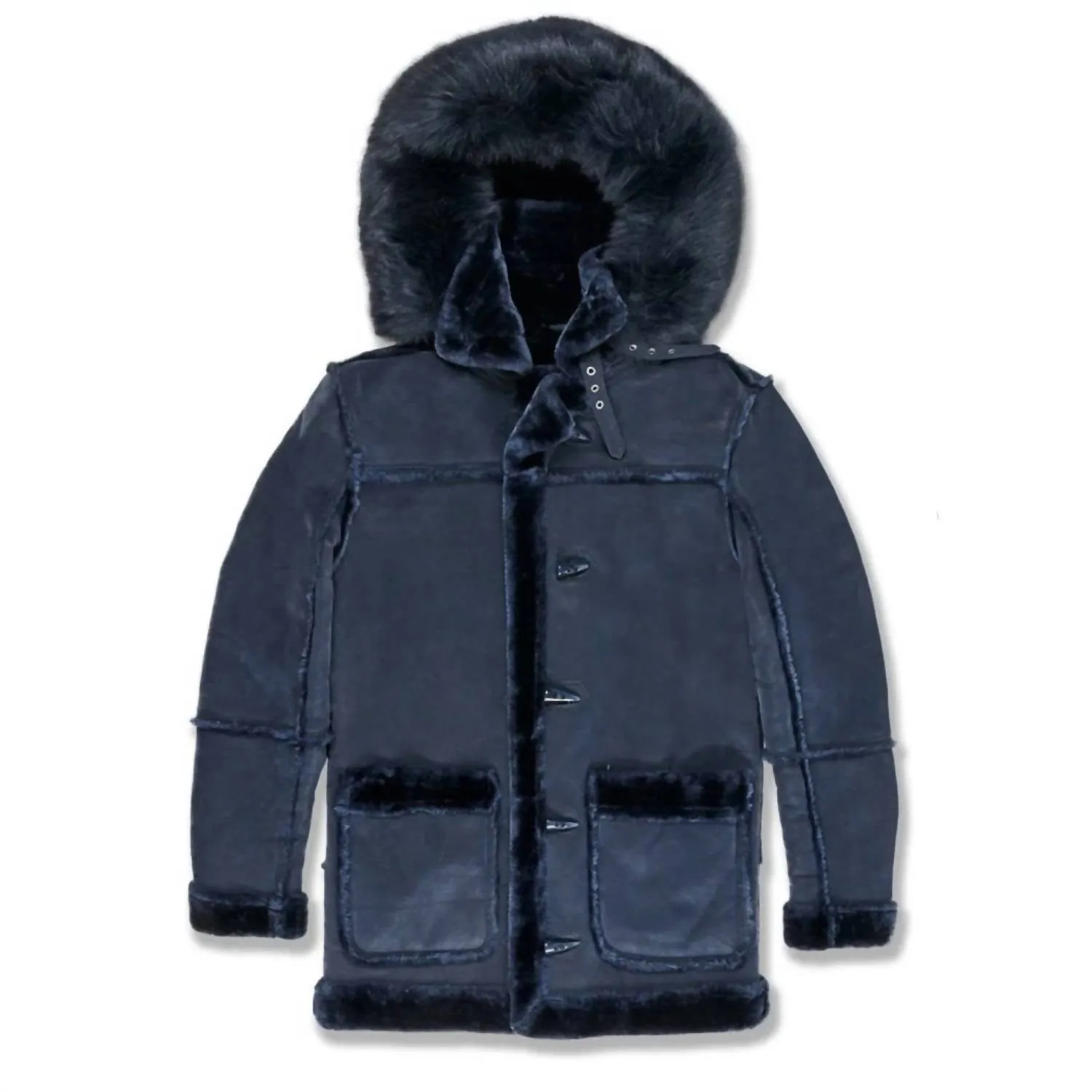 Boys Denali Shearling Jacket In Navy