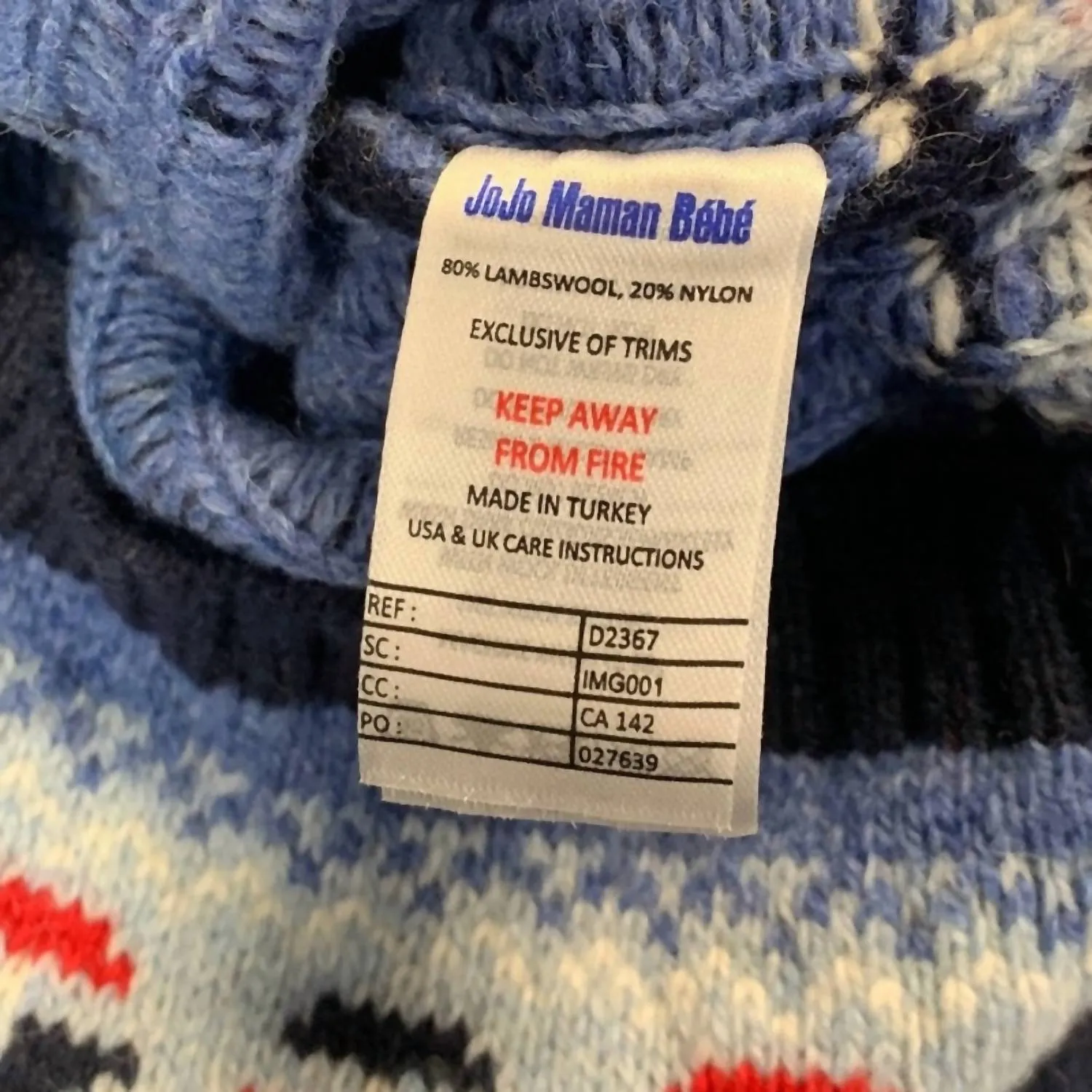 Boys' Long Sleeve Wool Sailboat Sweater In Navy
