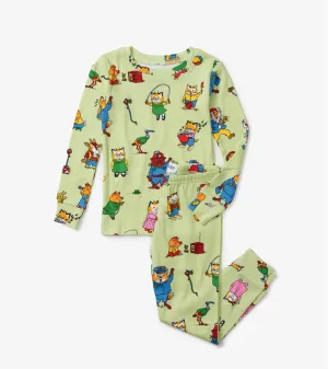 Boy's Richard Scarry’S Busy World Pajamas In Green