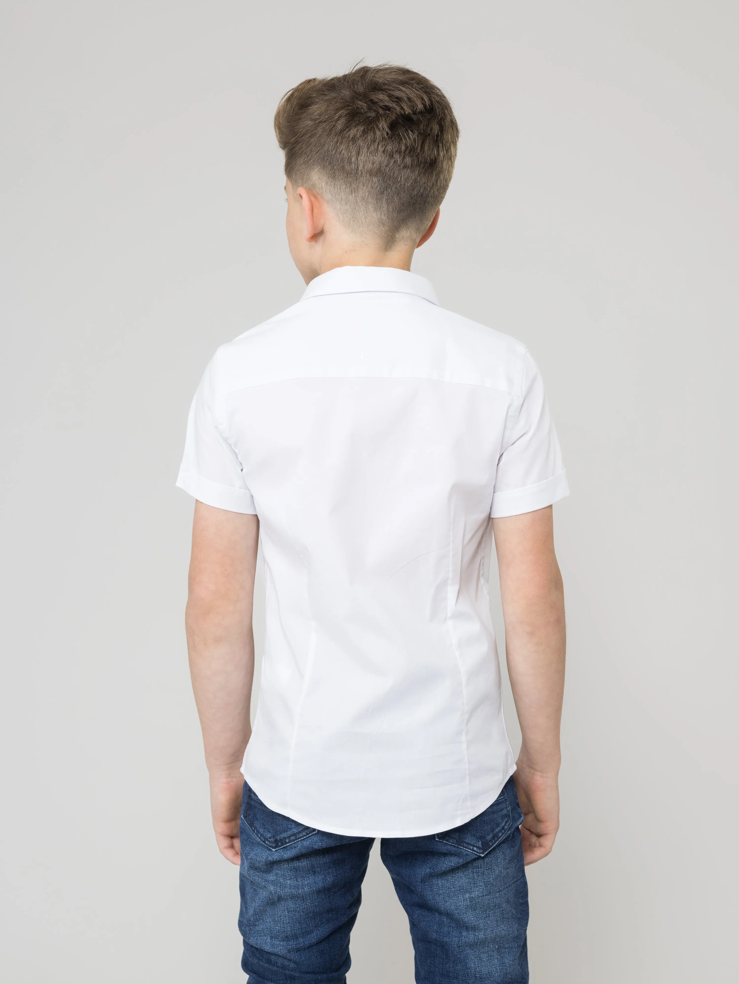 Boys Short Sleeve Button Up