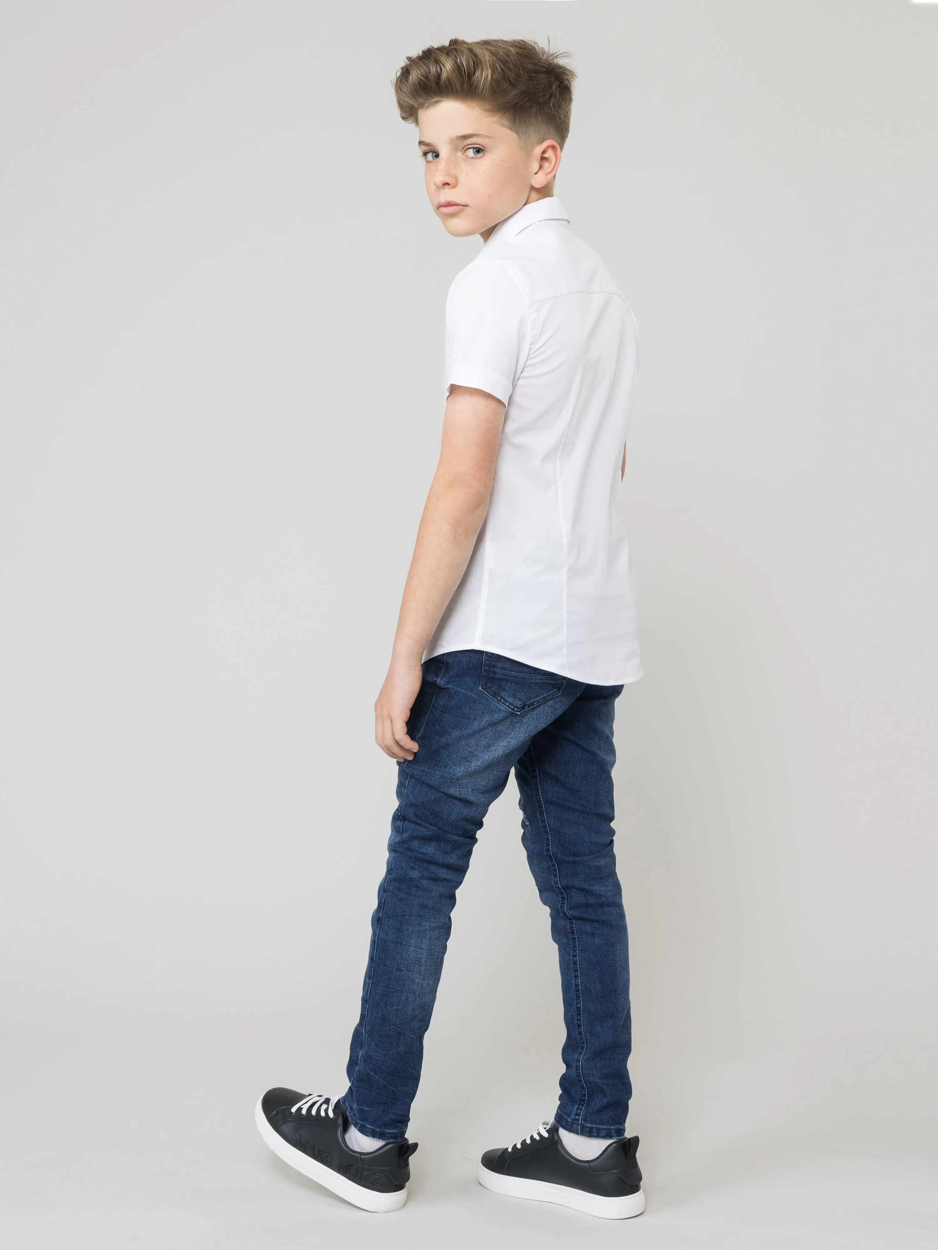 Boys Short Sleeve Button Up