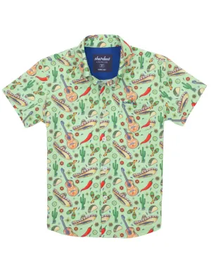 Boys Summer Fiesta Shirt In Green