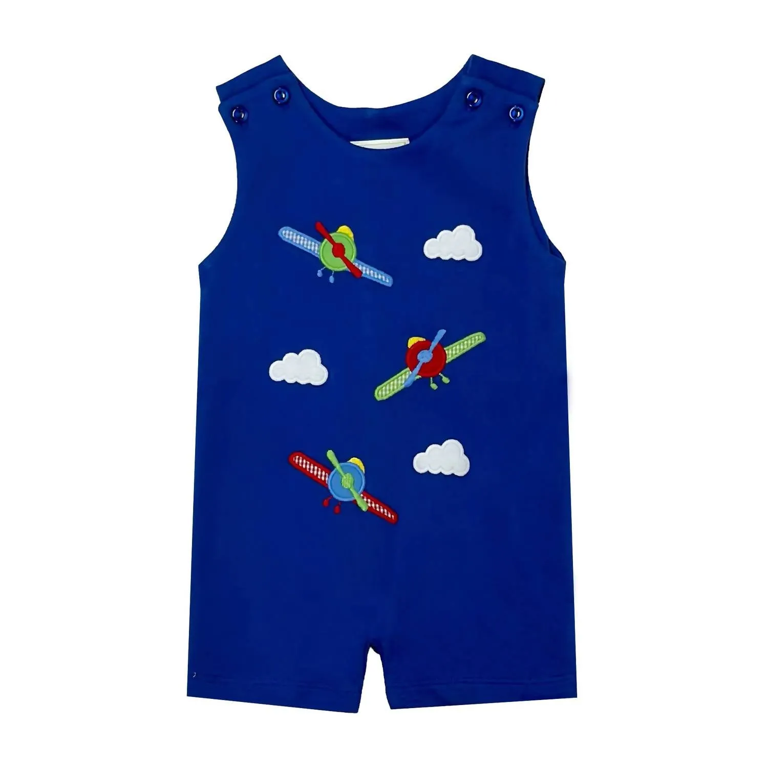 Boy's Toddler Knit Shortall In Airplane