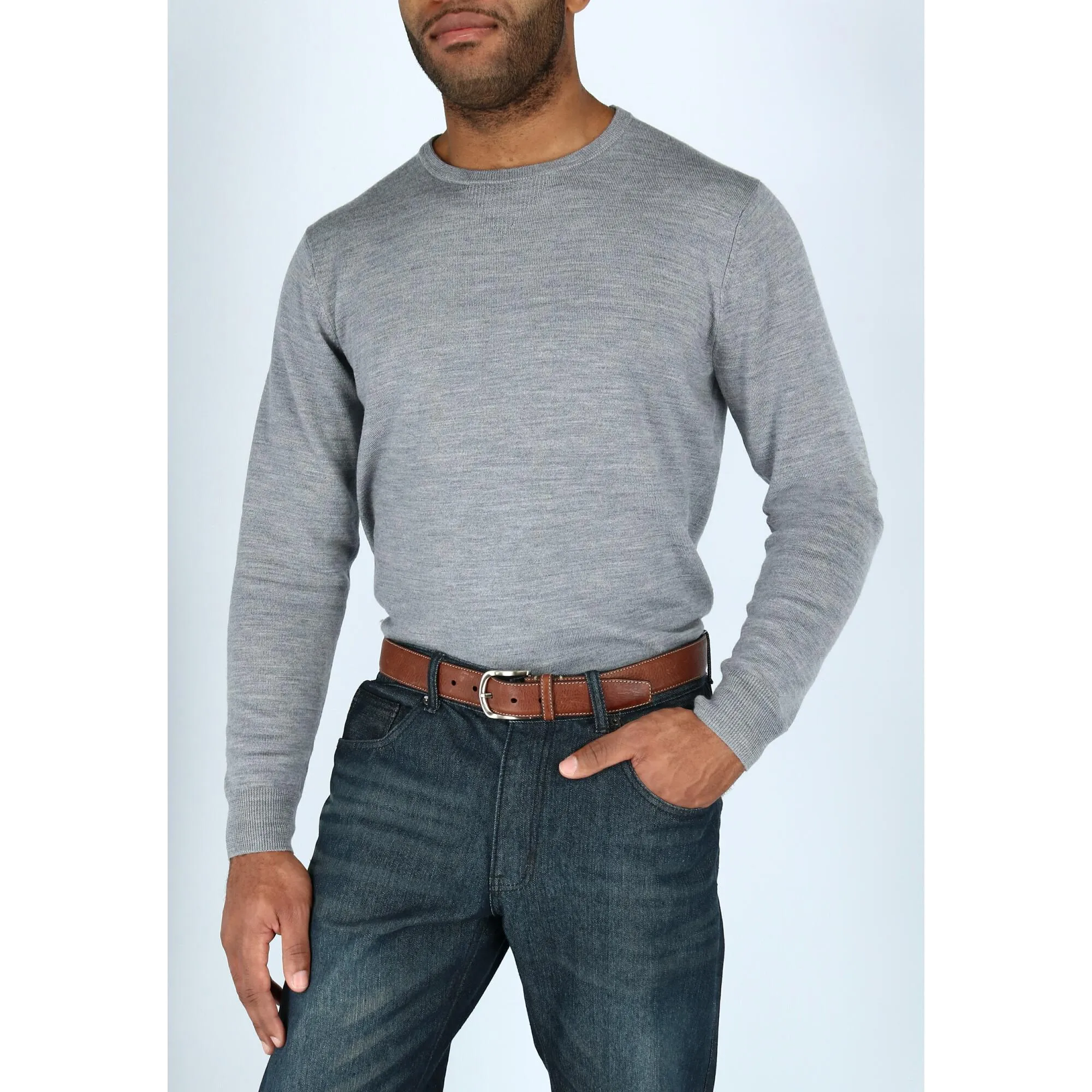 Brescia Boxcalf Casual Belt with Contrast Stitch