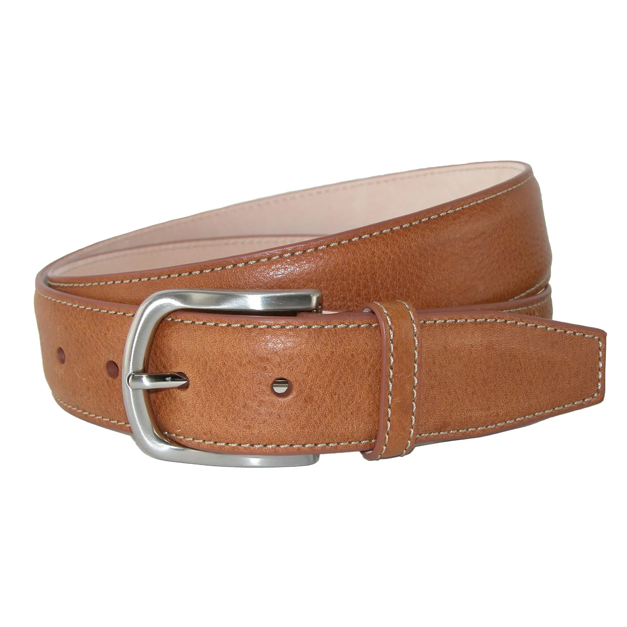 Brescia Boxcalf Casual Belt with Contrast Stitch