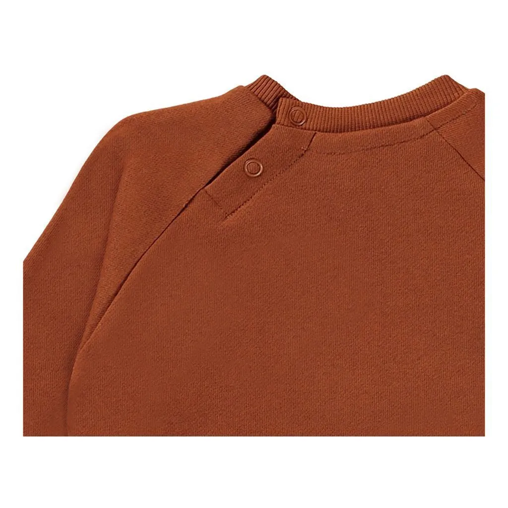 Brown Disc Spin Graphic Sweatshirt