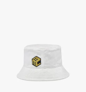 Bucket Hat In Cubic Monogram Denim Jacquard