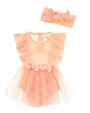 Catherine Malandrino 2pc Tutu Bodysuit & Headband Set