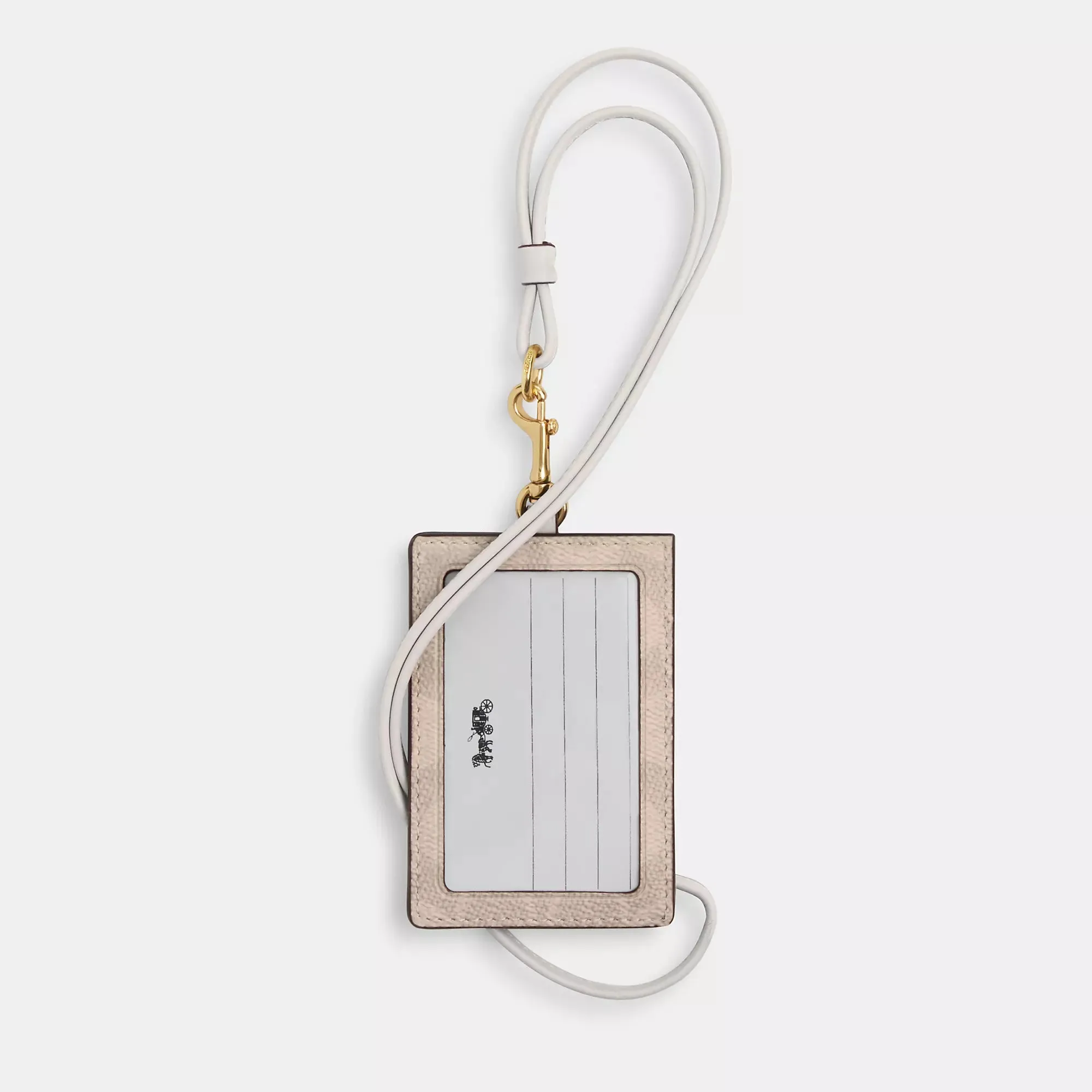 Coach Outlet Id Lanyard In Signaure Canvas