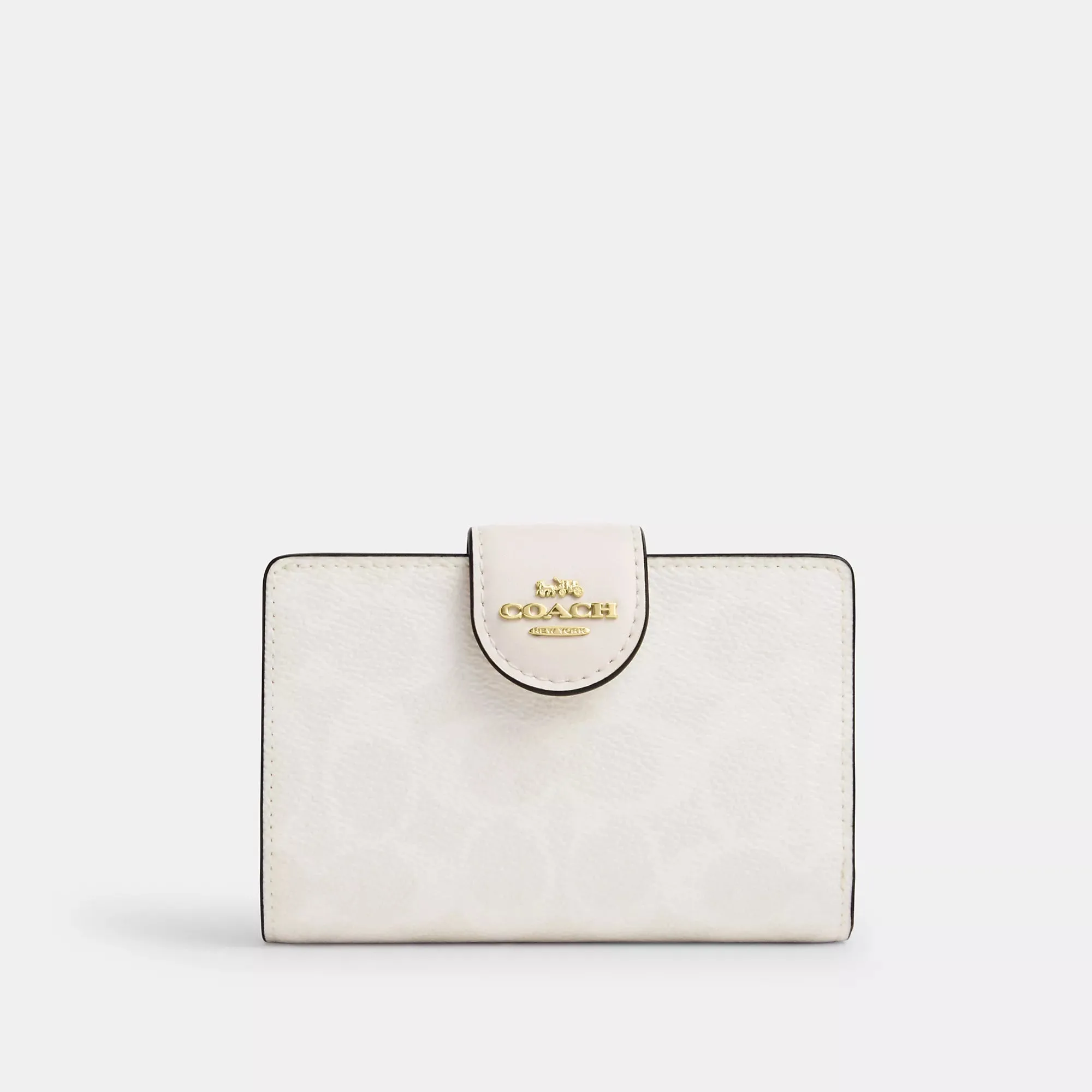 Coach Outlet Medium Corner Zip Wallet In Signature Canvas